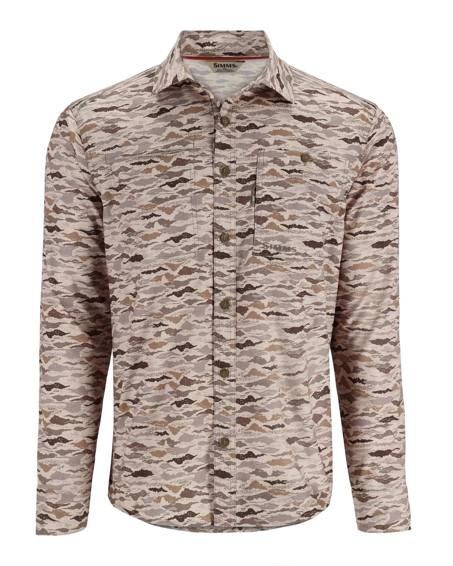 Challenger Long Sleeve Shirt- Sand Riverbed Print